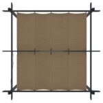 Tonnelle de jardin avec toit rétractable 3x3 m Taupe – Image 5