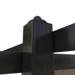 Tonnelle de jardin avec toit rétractable 3x3 m Taupe – Image 6