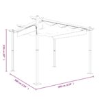 Tonnelle de jardin avec toit rétractable 3x3 m Taupe – Image 8