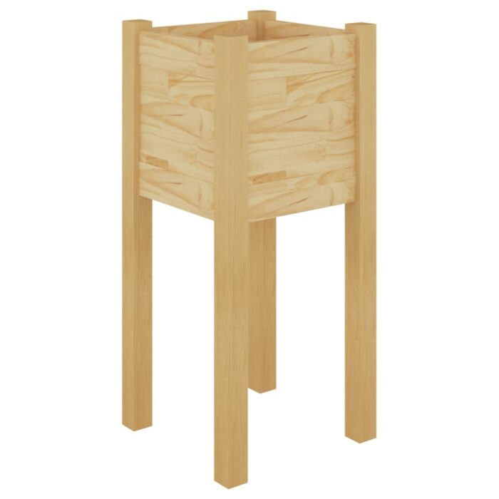 Jardinières d'extérieur 2 pcs 31x31x70 cm bois de pin massif – Image 3
