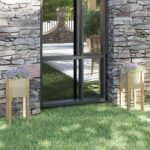 Jardinières d'extérieur 2 pcs 31x31x70 cm bois de pin massif