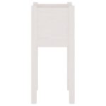 Jardinières d'extérieur 2 pcs Blanc 31x31x70 cm Bois de pin – Image 4