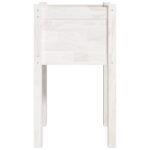 Jardinière d'extérieur Blanc 40x40x70 cm Bois de pin massif – Image 3