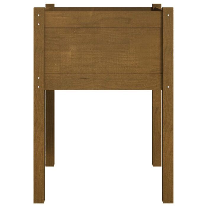 Jardinières 2 pcs Marron miel 50x50x70 cm Bois de pin massif – Image 4
