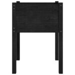Jardinière Noir 50x50x70 cm Bois de pin massif – Image 3