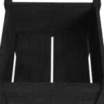 Jardinière Noir 50x50x70 cm Bois de pin massif – Image 4