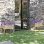 Jardinières d'extérieur 2 pcs 70x70x70 cm bois de pin massif