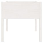 Jardinière blanc 70x70x70 cm bois de pin massif – Image 3
