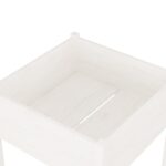 Jardinière blanc 70x70x70 cm bois de pin massif – Image 4