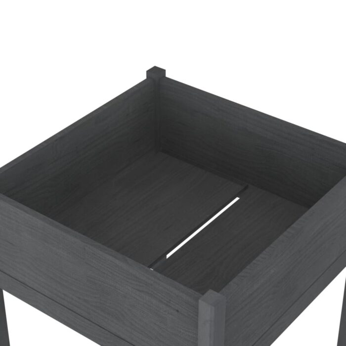 Jardinières 2 pcs Gris 70x70x70 cm Bois de pin massif – Image 5