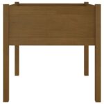 Jardinières 2 pcs Marron miel 70x70x70 cm Bois de pin massif – Image 4