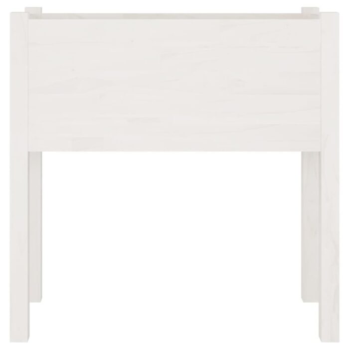 Jardinières 2 pcs Blanc 70x31x70 cm Bois de pin massif – Image 4