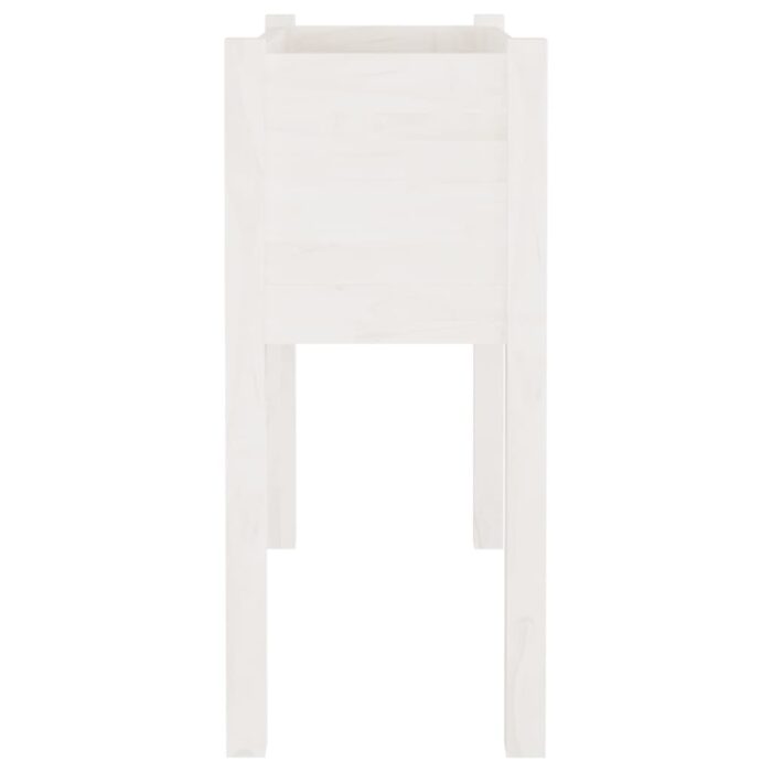 Jardinières 2 pcs Blanc 70x31x70 cm Bois de pin massif – Image 5