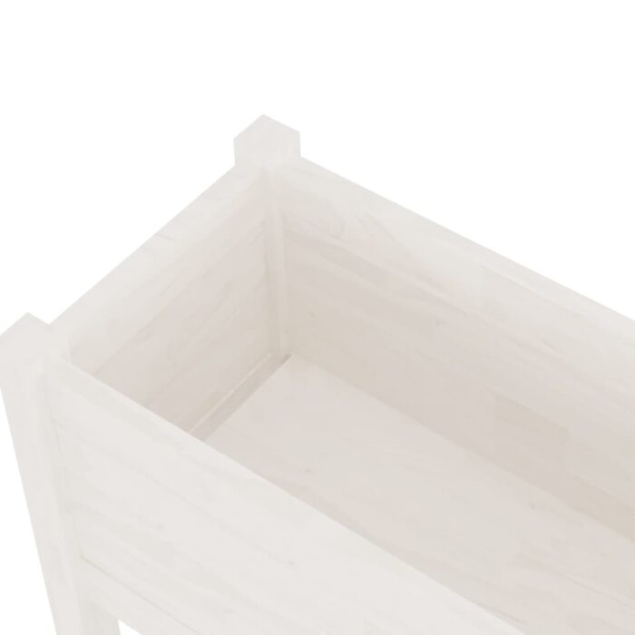 Jardinières 2 pcs Blanc 70x31x70 cm Bois de pin massif – Image 6