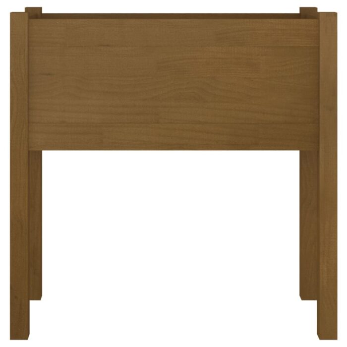 Jardinière Marron miel 70x31x70 cm Bois de pin massif – Image 3