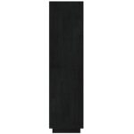 Bibliothèque/Séparateur de pièce Noir 40x35x135 cm Pin massif – Image 5