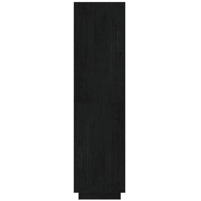 Bibliothèque/Séparateur de pièce Noir 40x35x135 cm Pin massif – Image 5