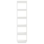Bibliothèque/Séparateur de pièce Blanc 40x35x167 cm Pin solide – Image 3
