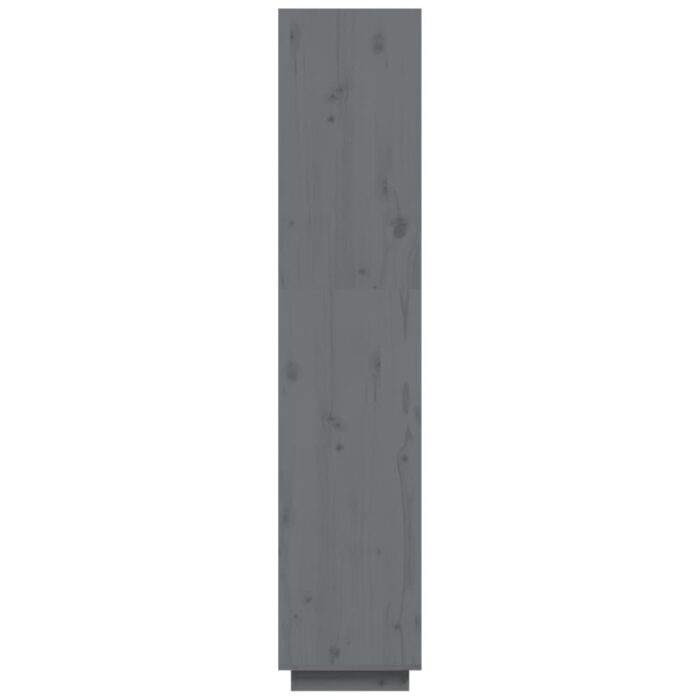 Bibliothèque/Séparateur de pièce Gris 40x35x167 cm Pin solide – Image 4