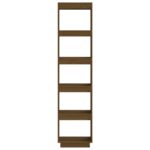 Bibliothèque/Cloison Marron miel 40x35x167 cm Pin solide – Image 3