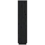 Bibliothèque/Séparateur de pièce Noir 40x35x167 cm Pin solide – Image 4