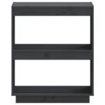 Bibliothèque Gris 60x35x71 cm Bois de pin massif – Image 3
