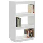 Bibliothèque/Séparateur de pièce Blanc 60x35x103 cm Pin massif – Image 2