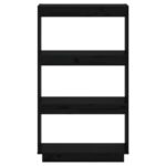 Bibliothèque/Séparateur de pièce Noir 60x35x103 cm Pin massif – Image 3