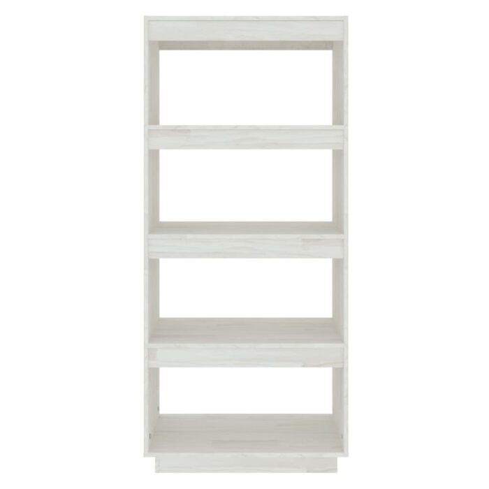 Bibliothèque/Séparateur de pièce Blanc 60x35x135 cm Pin massif – Image 4