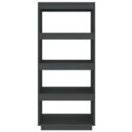 Bibliothèque/Séparateur de pièce Gris 60x35x135 cm Pin massif – Image 4
