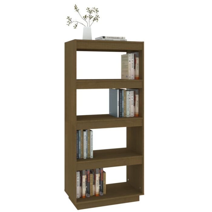 Bibliothèque/Séparateur de pièce Marron miel 60x35x135 cm Pin – Image 2