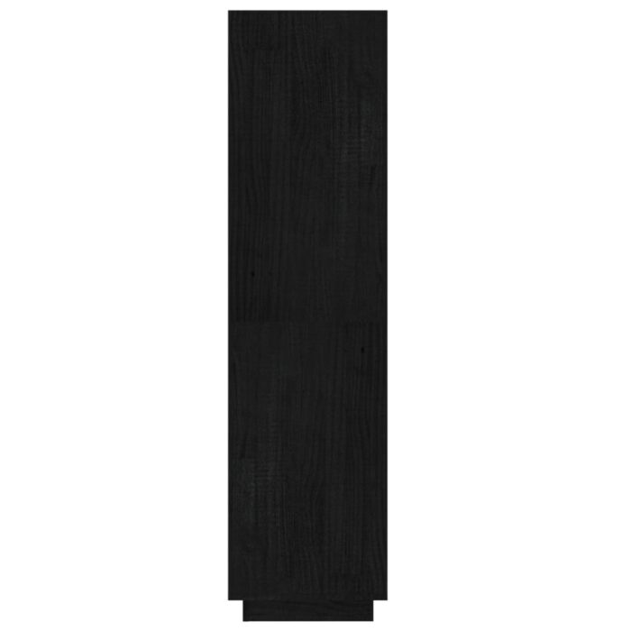 Bibliothèque/Séparateur de pièce Noir 60x35x135 cm Pin massif – Image 5