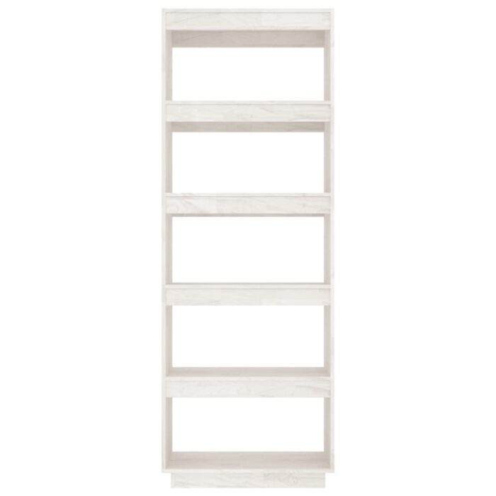 Bibliothèque/Séparateur de pièce Blanc 60x35x167 cm Pin massif – Image 3