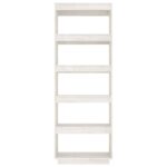 Bibliothèque/Séparateur de pièce Blanc 60x35x167 cm Pin massif – Image 4
