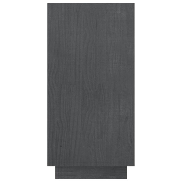 Bibliothèque Gris 80x35x71 cm Bois de pin massif – Image 5