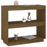 Bibliothèque Marron miel 80x35x71 cm Bois de pin massif – Image 2