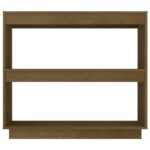 Bibliothèque Marron miel 80x35x71 cm Bois de pin massif – Image 4