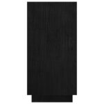 Bibliothèque Noir 80x35x71 cm Bois de pin massif – Image 5