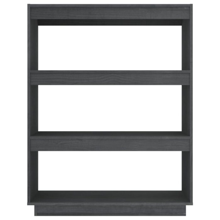 Bibliothèque/Séparateur de pièce Gris 80x35x103 cm Pin massif – Image 4