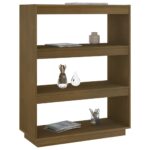 Bibliothèque/Séparateur de pièce Marron miel 80x35x103 cm Pin – Image 2