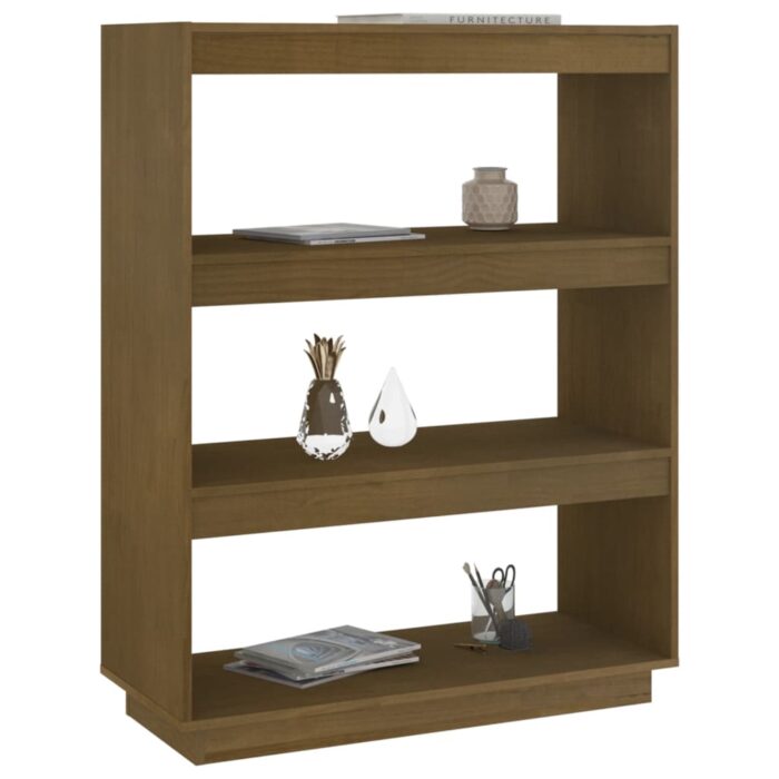 Bibliothèque/Séparateur de pièce Marron miel 80x35x103 cm Pin – Image 2