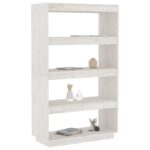 Bibliothèque/Séparateur de pièce Blanc 80x35x135 cm Pin massif – Image 2