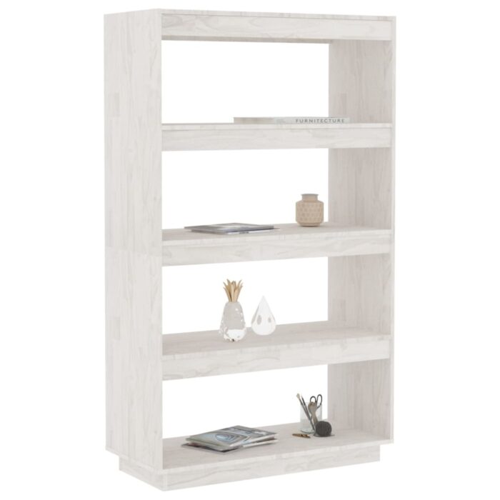 Bibliothèque/Séparateur de pièce Blanc 80x35x135 cm Pin massif – Image 2