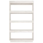 Bibliothèque/Séparateur de pièce Blanc 80x35x135 cm Pin massif – Image 4
