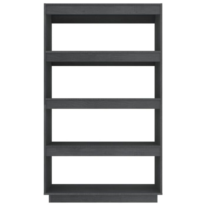 Bibliothèque/Séparateur de pièce Gris 80x35x135 cm Pin massif – Image 4
