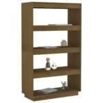 Bibliothèque/Séparateur de pièce Marron miel 80x35x135 cm Pin – Image 2