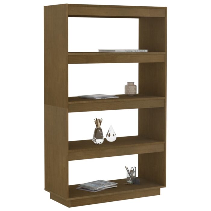 Bibliothèque/Séparateur de pièce Marron miel 80x35x135 cm Pin – Image 2