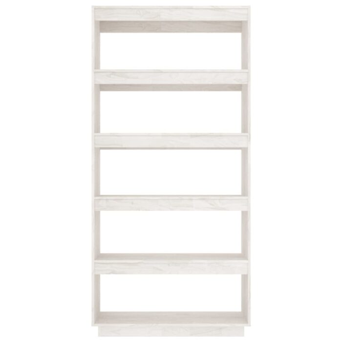 Bibliothèque/Séparateur de pièce Blanc 80x35x167 cm Pin massif – Image 4