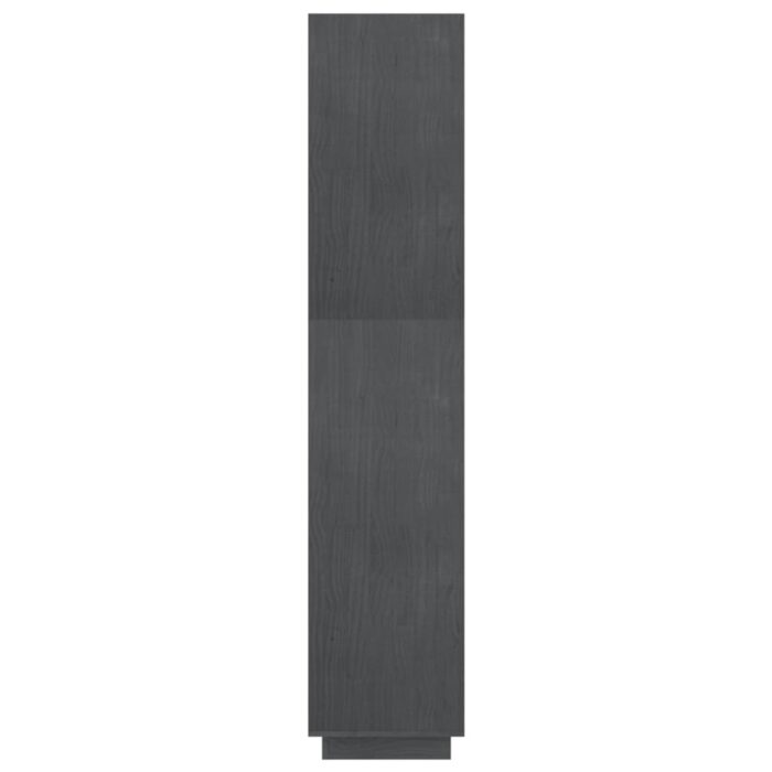 Bibliothèque/Séparateur de pièce Gris 80x35x167 cm Pin massif – Image 5