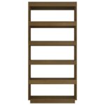 Bibliothèque/Séparateur de pièce Marron miel 80x35x167 cm Pin – Image 4